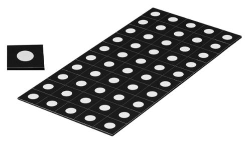 Referenčn&iacute; značky 5,0 mm, nek&oacute;dovan&eacute;, b&iacute;l&eacute;, magnetick&eacute;, 100 kusů fotografie produktu