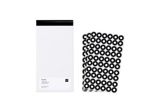 Referenčn&iacute; značky 8,0 mm, nek&oacute;dovan&eacute;, b&iacute;l&eacute;, s vysokou adhezn&iacute; silou, tepelně odoln&eacute;, 1500 kusů fotografie produktu Back View L