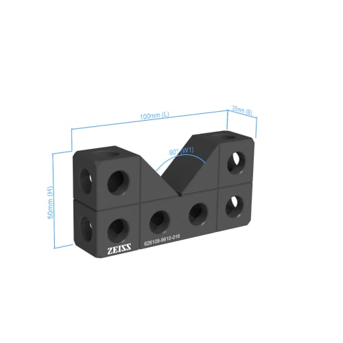 V-Blok 90&deg; - 100x25x50mm, AF25 fotografie produktu Back View L