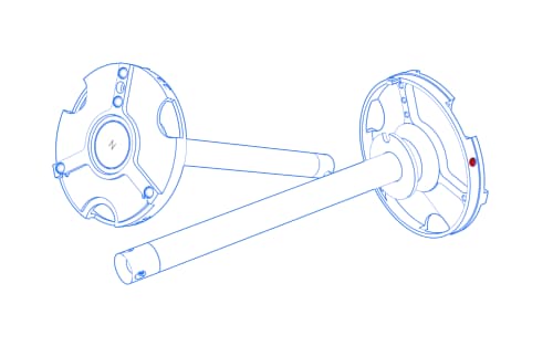 VAST XXT TL3 adapter plate with adapter for rotatable elements