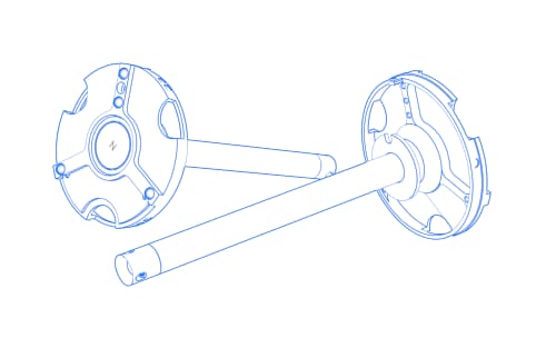 VAST XXT TL1 adapter plate with adapter for rotatable elements
